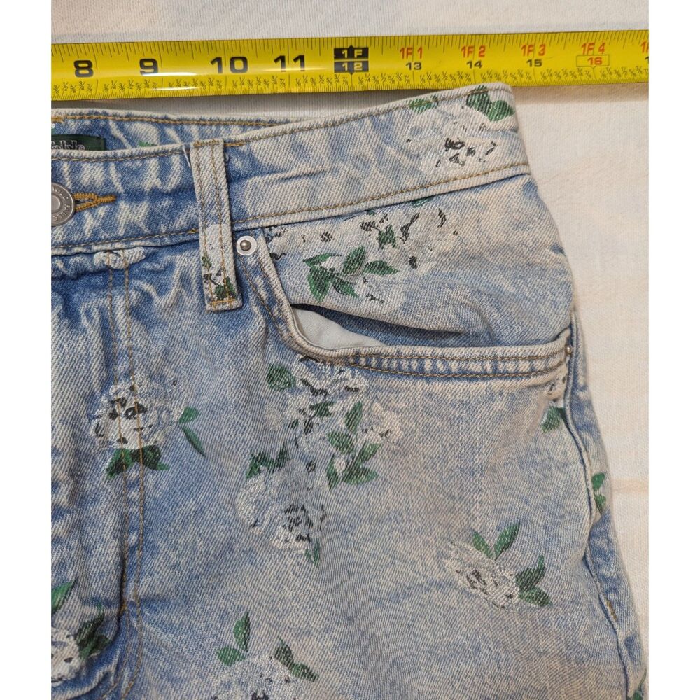 Wild Fable Floral Print Jeans Womens 29x31 90s Relaxed Straight Acid Wash Denim - Picture 3 of 7